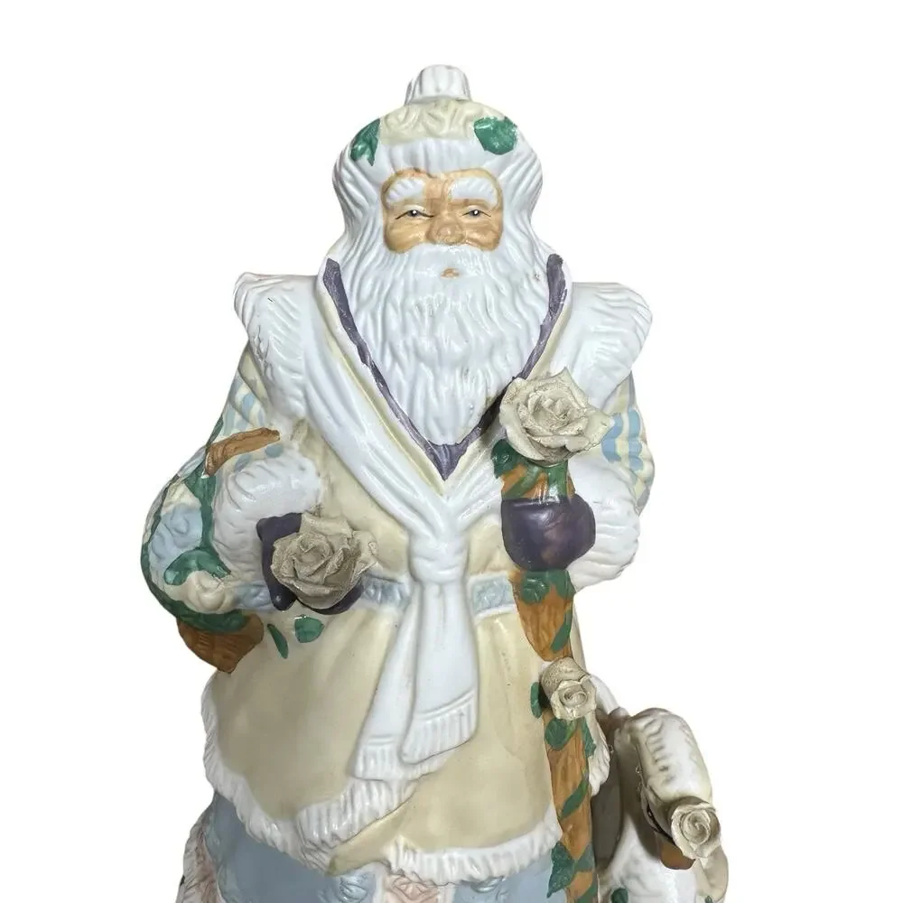 Vintage Victorian Collectors Santa Music Box Figurine 11